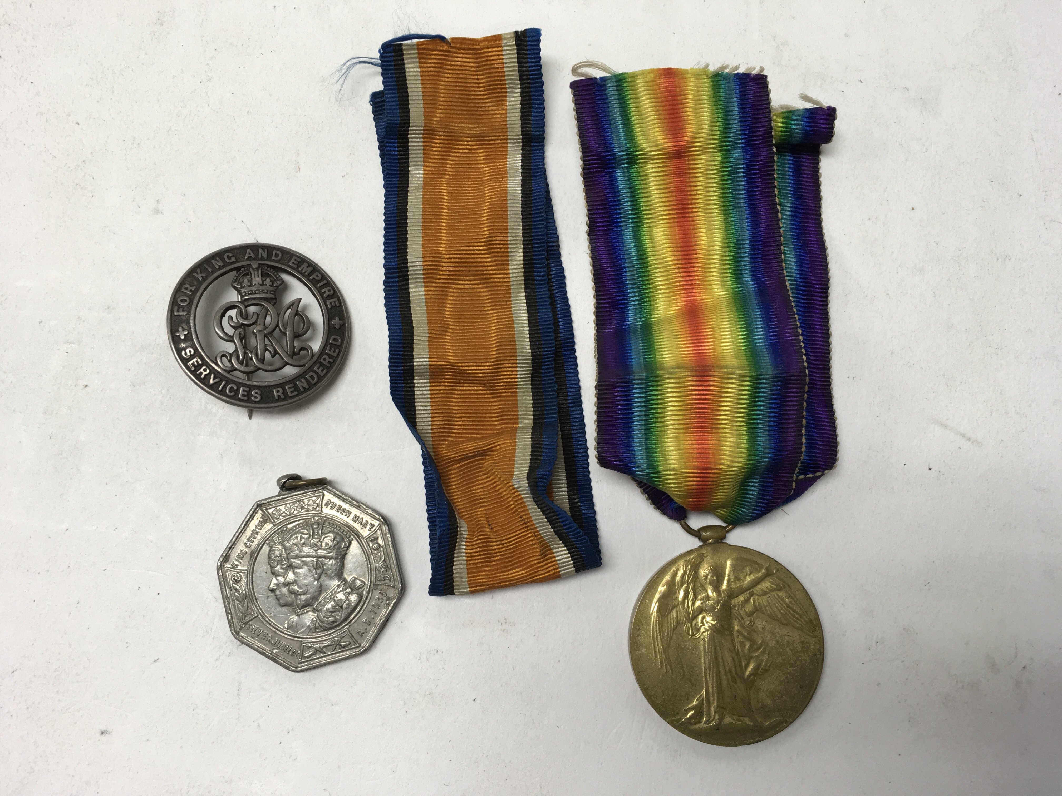 A WW1 peace medal awarded to 2821 OVR.W.A.MC GREGO