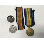 A WW1 peace medal awarded to 2821 OVR.W.A.MC GREGO