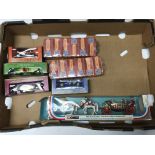 Two unopened sets of six 75 series Matchbox 70 tank and five boxed Matchbox cars together with a