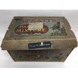 An original Spratt’s parrot mixture box.