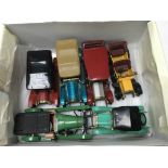 A collection of unboxed Dinky, Corgi and Matchbox model vehicles including James Bond, Monkeemobile,