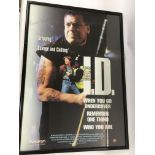 A signed movie poster of I.D. signed by Reece Dinsdale, a film poster of Fight To Win with autograph