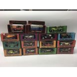 A box containing a collection of 44 boxed Matchbox Models of Yesteryear.