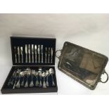 A canteen of King’s Pattern silver plated cutlery