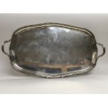 A large two handled silver tray, approx 1.724 kg a