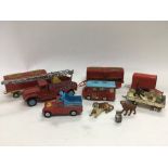 A collection of Corgi Majors Chipperfield's circus vehicles and animals.