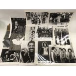 An extensive collection of black and white music photos mainly from the late 1970’s and featuring