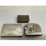 A mother of pearl notebook and similar coin purse