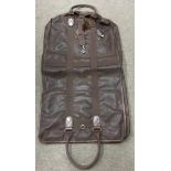 Mulberry designer suit bag with check lining. Approx 97cm long