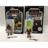 A collection of 5 vintage Star Wars: Return of The Jedi figures all with original card backs