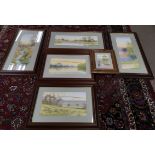 A collection of original Nick Grant signed landscape watercolour paintings