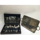 A canteen of Kings Pattern silver plated cutlery a