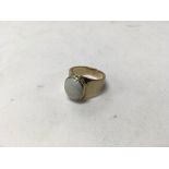 A 9ct gold opal ring. Weight approx 6.7g, size app