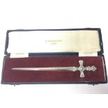 A silver coronation 1953 letter opener. Weight app