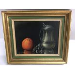 A signed Paul Zander oil on board still life, date