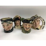 Four Royal Doulton character jugs comprising Jimmy
