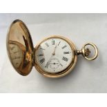 A 14ct Gold Hunters pocket watch in working order