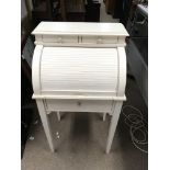 A painted cylinder bureau. Size approx 55x40x100cm