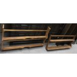 Two Ercol light wood plate racks.Approx 96cn and 1