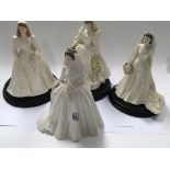 Four Coalport figures The Royal Brides.