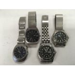 Four Gents wristwatches comprising three Avias and