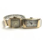 A ladies 9ct gold wristwatch with alternating Arab