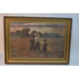 A framed print of In The Morning by Winslow Homer.