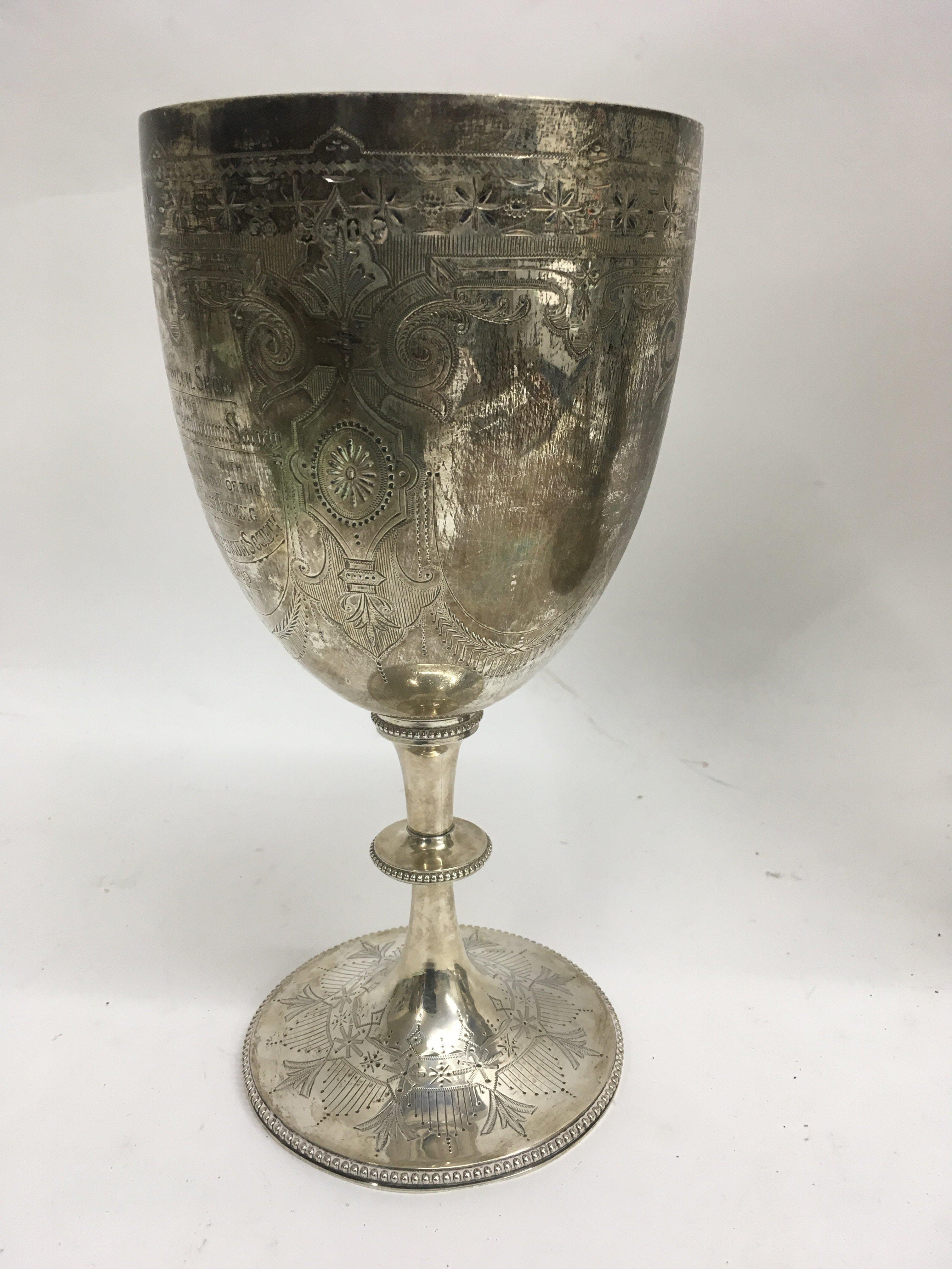 A Victorian Silver trophy cup London hallmarks 187