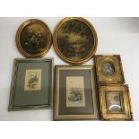 Six framed pictures depicting still life country s