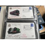 A box containing first day covers including trains and railways, Russian First day covers, an