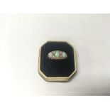A 9ct gold opal ring. Weight approx 2.85g, size ap
