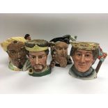 Four Royal Doulton character jugs from The Shakesp