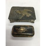 A small late Victorian tortoiseshell inlaid box an
