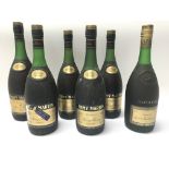 Six bottles of Remy Martin Cognac.