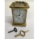 A Matthew Norman, Swiss made brass carriage clock
