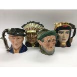 Four Royal Doulton character jugs comprising North