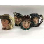 Four Royal Doulton character jugs comprising Uncle