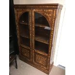 A marquetry cabinet. Size approx 107x39x167cm