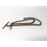 A 9ct gold watch chain. Weight approx 20.6g