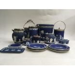 A collection of Wedgwood jasper ware comprising ja