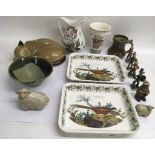 A group of ceramics including Portmeirion and studio pottery