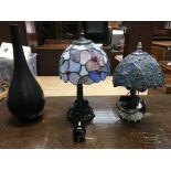 Two Tiffany style lamps and and one other