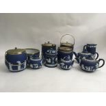 A collection of Wedgwood jasper ware including bis