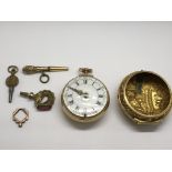 A quality unmarked pocket watch having London verg