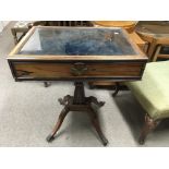 A rosewood William 1V table vitreen with single dr