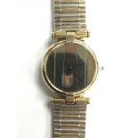 A ladies Must De Cartier silver gilt wrist watch w