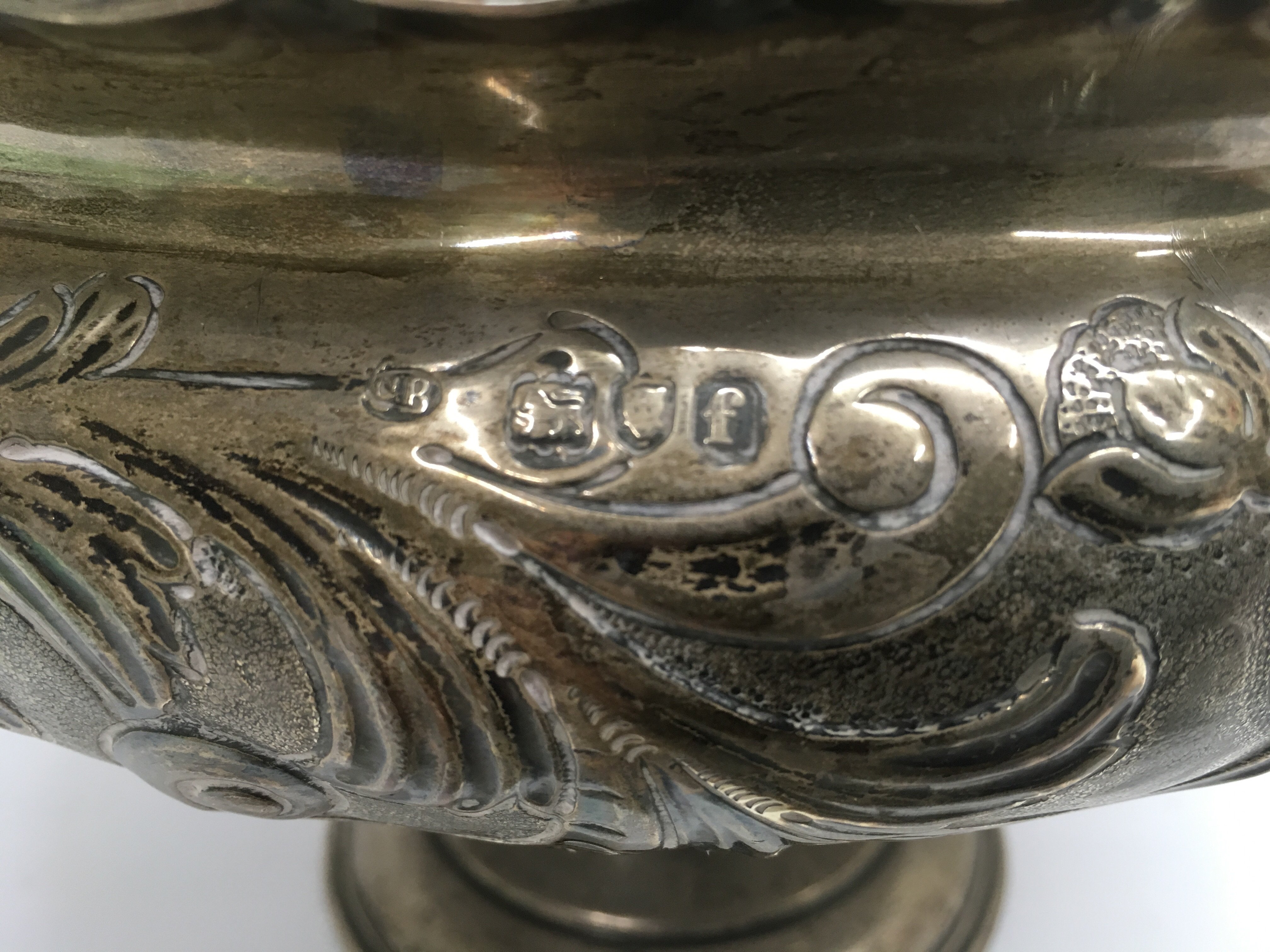 A silver rose bowl London hallmarks 1901 524 grams - Bild 2 aus 2