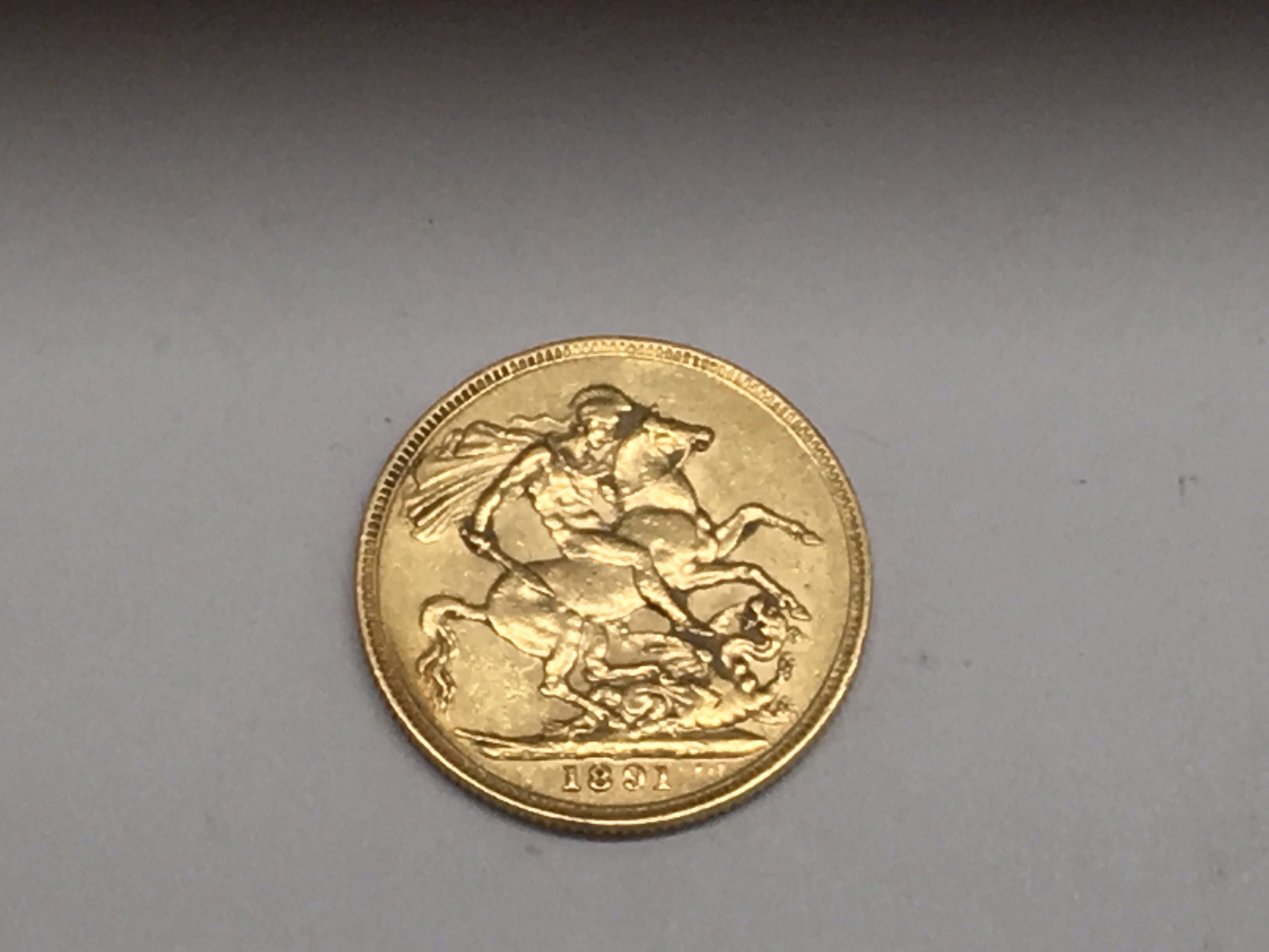 A Victorian 1891 sovereign - Bild 2 aus 2