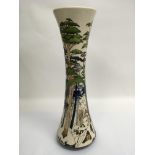 A tall Moorcroft vase of waisted form and in 'Alpi