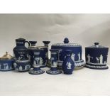 A collection of Wedgwood jasper ware including Sti